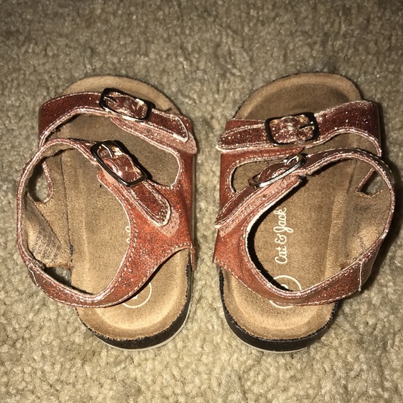 Cat & Jack sparkly pink sandals size 5 Velcro closure 💗 - Picture 3 of 6